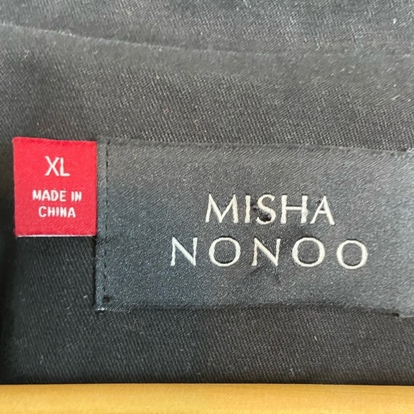 Misha Nonoo Utility Black Jacket Pockets XL - Picture 7 of 11